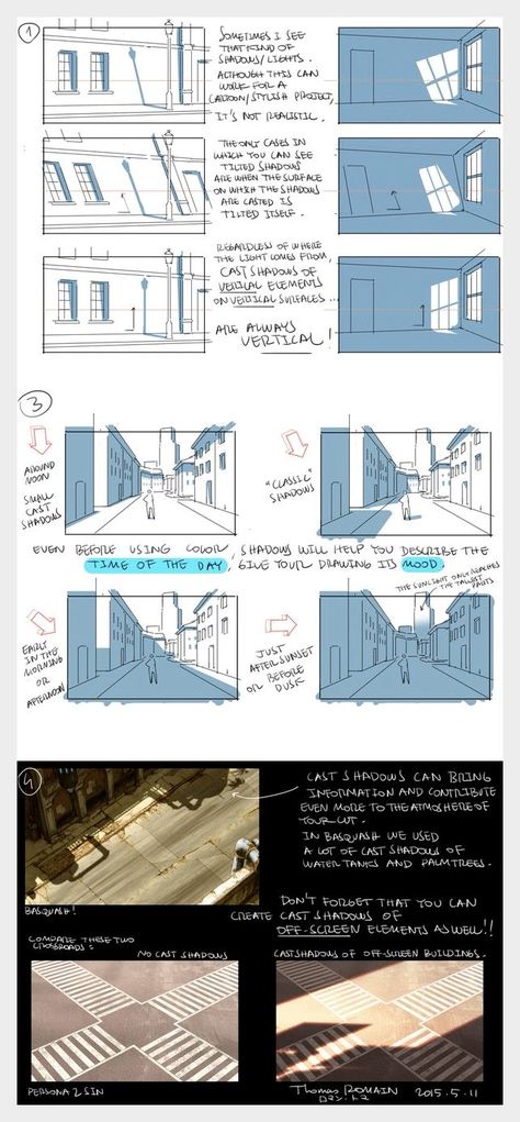 Background Inspiration Drawing, Webcomic Background, Anime Background Tutorial, How To Draw Backgrounds, Detailed Buildings, Backgrounds Tutorial, Background Drawing Ideas, Thomas Romain, Draw Perspective