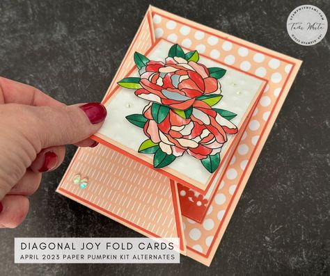 Joy Fold Card, Card Sketches Templates, Paper Pumpkin Stampin Up, Pumpkin Cards, Fold Cards, Diy Stationery, Fancy Fold Cards, Fancy Folds, Fun Fold Cards