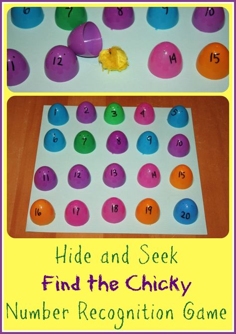 Find the Chick Easter 1-20 Number Recognition Game Egg Activity Number Recognition Games, Easter School, Easter Math, Prek Math, Easter Preschool, Easter Games, Spring Preschool, Numbers Preschool, Number Recognition