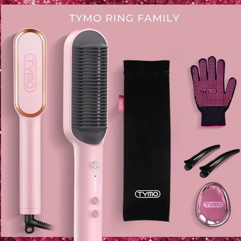 Hair Straightening Iron with Built-in Comb, 20s Fast Heating & 5 Temp Settings & Anti-Scald, Perfect for Professional Salon at Home. 27% off!! Tymo Hair, Hair Straightener Brush, Straightening Iron, Straightener Brush, Straightening Comb, Hair Straightening Iron, Cherry Trees, Straighten Iron, Hair Straightening