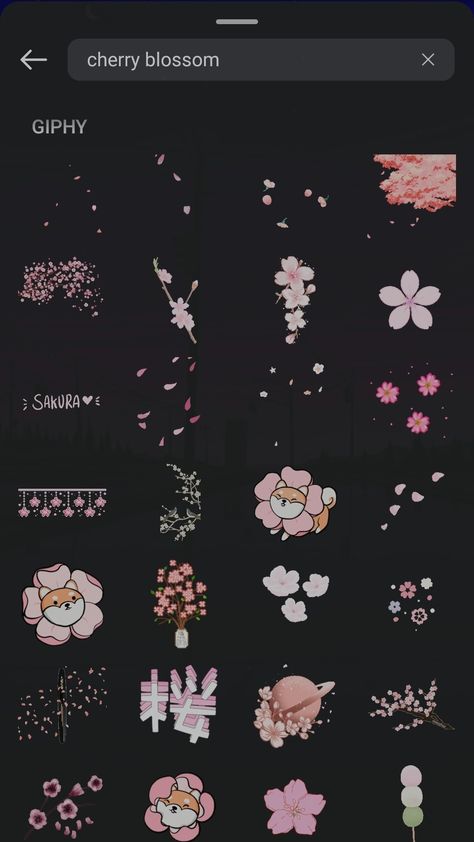 Cute Stickers For Instagram, Insta Codes, Ig Codes, Stickers For Instagram, Creative Instagram Names, Ig Theme, Insta Stickers, Instagram Story App, Cherry Blossom Theme