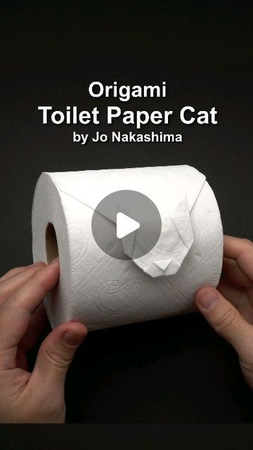 Crafts Made From Toilet Paper Rolls, Toilet Paper Folding Ideas, Roll Paper Craft, Origami Ghost, Toilet Paper Design, Toilet Paper Origami, Halloween Toilet Paper, Paper Cats, Toilet Paper Roll Diy