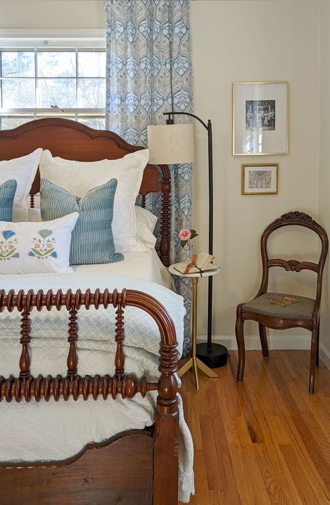 Guest Bedroom Reveal: 5 Ways For A Quick Budget Makeover Home Decor Timeless, 2024 Bedroom, Blue And White Decor, Budget Makeover, Peaceful Bedroom, Traditional Home Decor, Bedroom Reveal, Guest Room Office, House Bedrooms