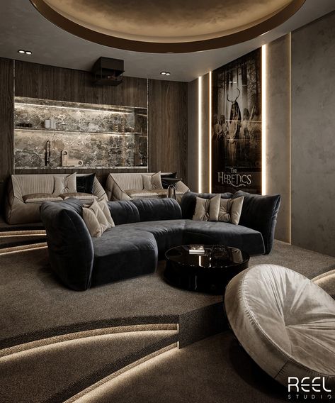 Home Cinema Design :: Behance Modern Beauty Salon, Home Cinema Design, Opulent Bedroom, Modern Luxury Lighting, Cinema Design, Airplane Decor, Living Your Best Life, Luxurious Bedroom, Private House