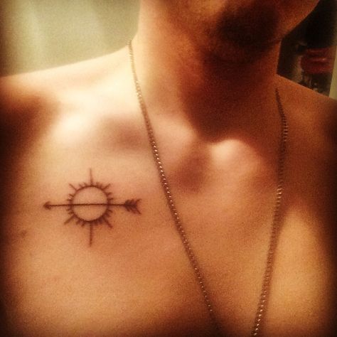 My Sun/Arrow Apollo the Greek God Tattoo. Apollo Minimalist Tattoo, Artemis Apollo Tattoo, Sun And Arrow Tattoo, Apollo Symbol Tattoo, Apollo Sun Tattoo, Greek Mythology Tattoos Apollo, Apollo Tattoo Symbols, Artemis And Apollo Tattoo, Apollo Tattoo Greek God