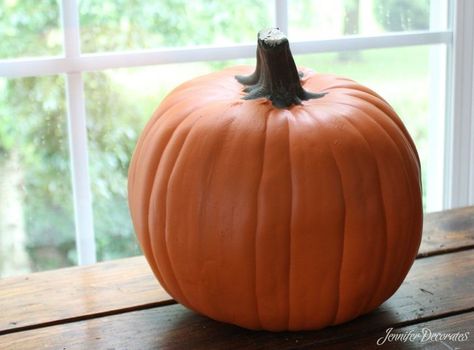 Start with your plastic pumpkin. | A Clever Hack For Making Plastic Pumpkins Look Real | POPSUGAR Home Pumpkin Pound Cake Recipes, Pumpkin Pound Cake, Halloween Craft Projects, Pumpkin Cake Recipes, Plastic Pumpkins, Fall Halloween Crafts, Pound Cake Recipes, Clever Hacks, Pumpkin Cake