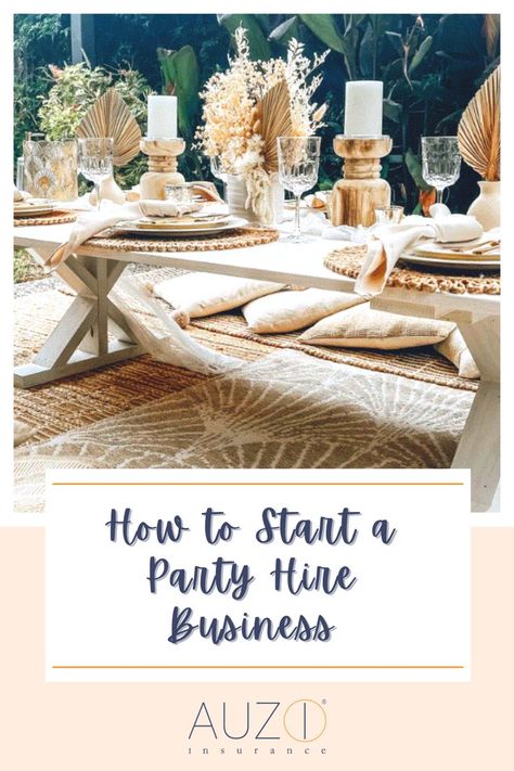 A blog about starting a Party Hire Business and pop up picnic businesses in Australia Party Planning Business, Picnic Decorations, Party Hire, Party Pops, Liability Insurance, Side Business, Wedding Hire, Picnic Party, Business Names