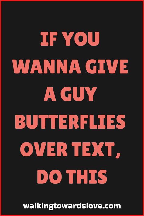 Discover creative ways to give guys butterflies over text with these simple yet effective tips. Whether you're in a new relationship or trying to spice things up with your partner, these strategies will help you craft thoughtful messages that will leave him head over heels. From flirtatious compliments to playful teasing, learn how to keep the spark alive through text messages. Dive into the world of texting romance and watch as his face lights up every time he sees a message from you. What To Text A Guy You Like Messages, How To Tease A Guy Over Text, How To Give A Guy Butterflies Texting, Give Him Butterflies Over Text, Give Guys Butterflies, Hot Seat Questions, Thoughtful Messages, Truth Or Dare Questions, Find A Husband