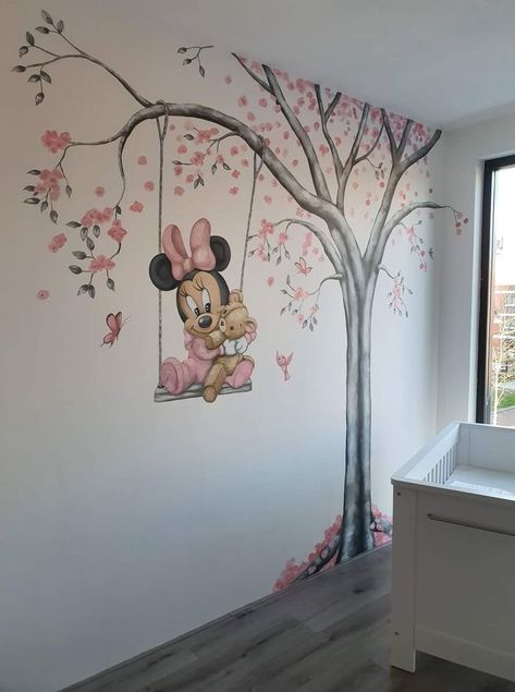 #nursery #walldecoration #wallmural #disney #art #babyroom #disneyprincess Girly Nursery Ideas Disney, Room Decor Bedroom Aesthetic, Baby Room Paintings, Girly Nursery, Baby Nursery Wall Decor, Room Decoration Bedroom, Lights Room, Room Decoration Aesthetic, Decorations Lights