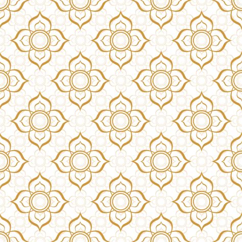 Thai Symbols, Gold Frame Design, Flower Background Images, Thai Design, Thai Pattern, Zen Doodle Art, Paisley Art, Border Frame, Floral Ornament