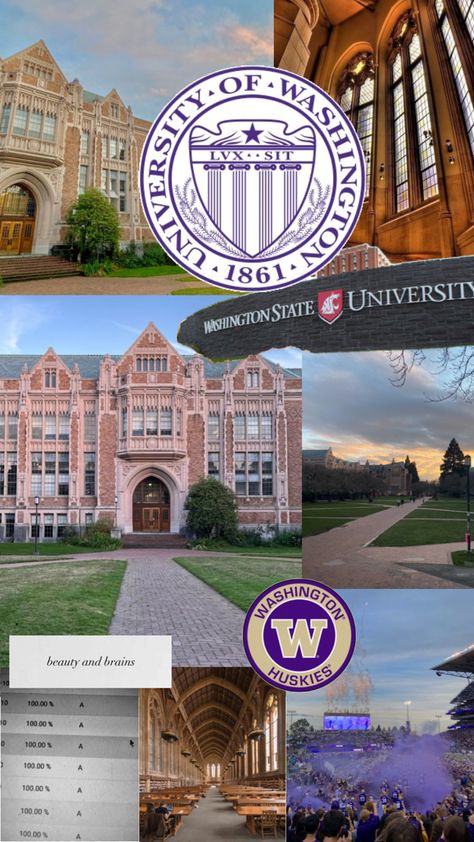 University Inspiration, Dream University, Seattle University, University Of Washington Huskies, College Majors, College Aesthetic, Dream College, Washington Huskies, University Degree