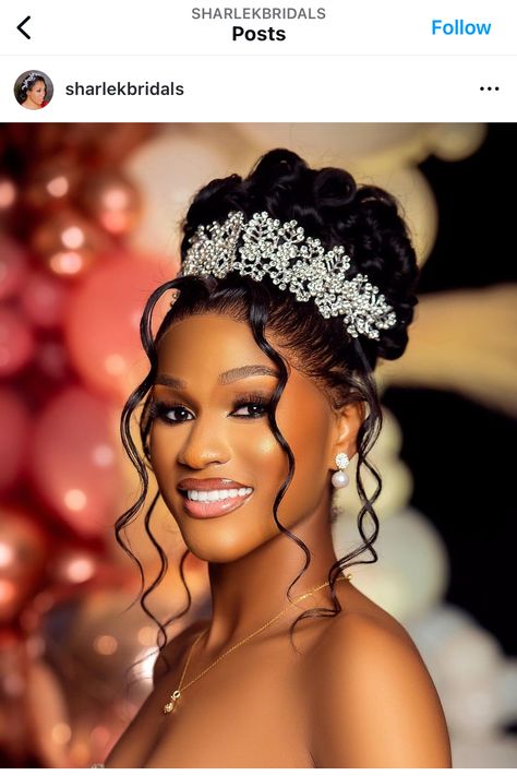 2024 Bride Hairstyles, Bridesmaid Hair 2024, Bridal Hairstyles With Crown, Black Women Bridal Hairstyles, Bridal Hairstyles Black Women, Bridal Hairstyles For Black Women, Wedding Hair Black Women, Wedding Hairstyles Black Women, Extra Hairstyles