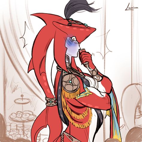 Link Sidon, Sidon Zelda, Gerudo Link, Loz Art, Prince Sidon, Linked Universe, Hyrule Castle, Shark Pictures, Gay Ships