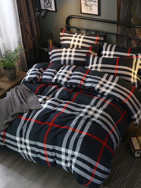 Home Bedroom Design, Black Bedroom Design, Bed Cover Design, Designer Bed Sheets, Print Duvet Cover, Cozy Room Decor, Room Makeover Bedroom, Luxury Homes Dream Houses, House Room