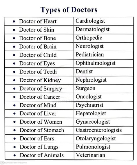 Types of Doctors. Very useful for all. 🔁❤ #dailymore24 #DAILYMORE Types Of Doctors, General Knowledge For Kids, Learn Biology, Nursing School Essential, Basic Anatomy And Physiology, Nurse Study Notes, Medical Student Motivation, Nursing Student Tips, Biology Facts