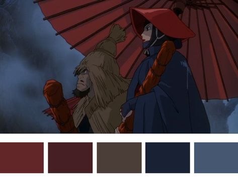 lady eboshi color palette Lady Eboshi, Ghibli Aesthetic, Coloring For Adults, Studio Ghibli Fanart, Unicorn Coloring, Unicorn Coloring Pages, Hayao Miyazaki, Miyazaki, Color Theory