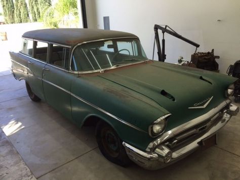 1957 Chevy Wagon For $5,500 - http://barnfinds.com/1957-chevy-wagon-for-5500/ Station Wagons For Sale, Barn Find Cars, Station Wagon Cars, Need Attention, Wagons For Sale, Wagon Cars, Old Wagons, 1957 Chevy, 57 Chevy