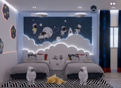 Kids Bedroom Furniture Design, Kids Bed Design, Space Themed Room, Kids Room Interior Design, Kids Interior Design, Modern Kids Bedroom, Modern Kids Room, Boy Bedroom Design, Kids Bedroom Inspiration