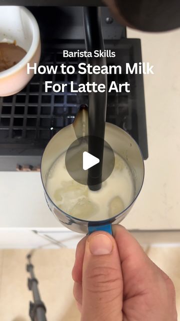 Asaf Rauch - Barista Swag Latte Art on Instagram: "Save this video for later! If you struggle to create beautiful Latte Art, Milk steaming should be the first thing you learn. Creating percect microfoam with just the right amount of foam will make it much easier. Ask me anything about milk steaming 🙌 --------- #latteart #coffee #latte #barista #coffeetime #coffeelover #espresso #coffeeshop #cafe #coffeeaddict #cappuccino #baristalife #coffeegram #coffeelovers #specialtycoffee #instacoffee #coffeeholic #coffeebreak #baristadaily #coffeeart #breakfast #love #latteartgram #kopi #food #instagood #art #caf #coffeelife #baristagram" Cappuccino Art How To Make, How To Froth Milk For Latte Art, Barista Tips And Tricks, How To Make Latte Art, How To Do Latte Art, Easy Latte Art, How To Latte Art, How To Steam Milk, Barista Skills