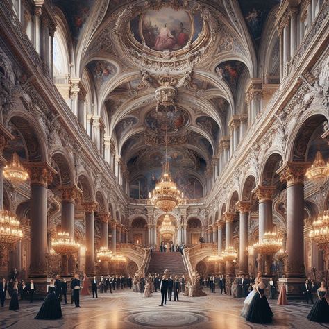 Ballroom Aesthetic, Castle House Design, Palace Interior, Castle Aesthetic, Castles Interior, Royal Castles, Beautiful Art Pictures, Fantasy Homes, Castle Designs