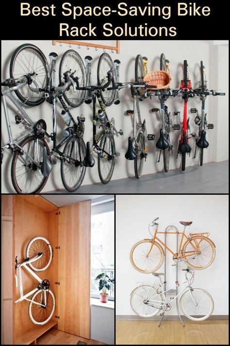 This Bike Storage With Greenroof is Just One of The Many Space-Saving Bike Rack Solutions Bike Wall Storage, Bike Storage Ideas, Bike Storage Apartment, Garage Velo, Carport Modern, Diy Bike Rack, Space Saving Apartment, Outdoor Bike Storage, Vertical Bike Rack