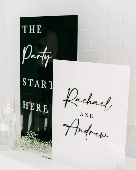 Our NEW stacked signage is sure to give your wedding the WOW factor 😍 Modern Wedding Signage, Acrylic Signs, Welcome Signs, Wedding Signage, Wow Factor, Pop Out, Acrylic Sign, Permanent Vinyl, Display Boxes