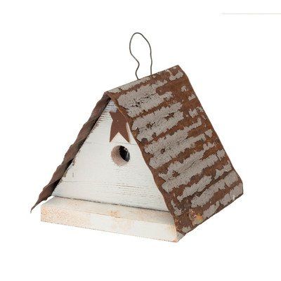 Home Bazaar Friendsville Wren House White <3 This is an Amazon Associate's Pin. Click the image to view the details on Amazon website. Wren House, Bird House Kits, House White, Backyard Paradise, Corrugated Metal, A Frame House, Potting Shed, Bird Garden, Small Birds