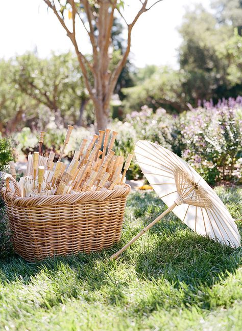 Parasol Wedding, Paper Parasol, Cocktail Hour Wedding, Summer Bride, Wedding Inspiration Summer, Santa Barbara Wedding, Beach Wedding Favors, Garden Party Wedding, Theme Color