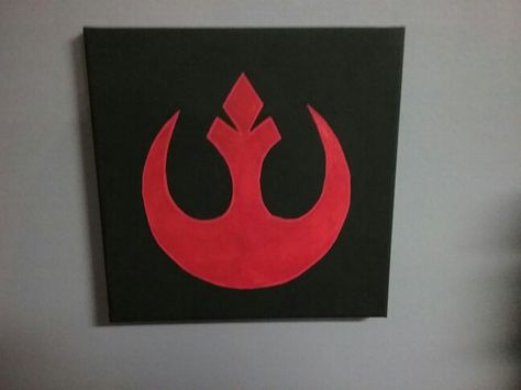 Starwars Canvas Painting, Empire Symbol, Stars Wars, Canvas Ideas, Blank Canvas, Diy Canvas Art, Clone Wars, Birthday Gift Ideas, My Brother