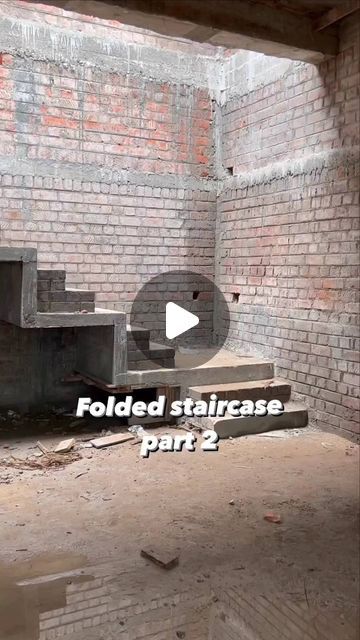 Thomas + Pulickan Arquitectos on Instagram: "Folded Staircase Part 2...." Staircase Design For Small House, Stairs Room Design, Stairs Building Architecture, Stairs Material Ideas, Living Room Staircase Design, Stairs Steps Design, Folding Staircase Design, Staircase Steps Design, Centring Work