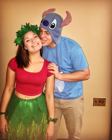 Lilo and Stitch Halloween costume Lilo And Stitch Halloween, Stitch Halloween Costume, Lilo And Stitch Costume, Native American Halloween Costume, Blonde Halloween Costumes, Stitch Costume, Meme Costume, Costume Couple, Lilo Und Stitch