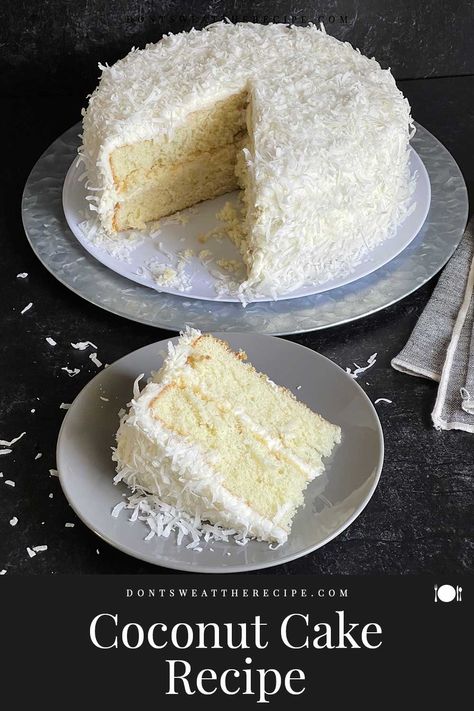 Old Fashioned Coconut Cake, Snowball Cake, Best Coconut Cake Recipe, Perfect Christmas Dessert, Coconut Cream Cheese Frosting, Coconut Buttercream, Coconut Dessert, Coconut Cake Recipe, Cake Christmas