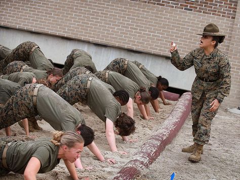 Marines Boot Camp, Military Motivation, Marines Girl, Drill Instructor, Once A Marine, Army Usa, Female Marines, Building Trust, Army Pics