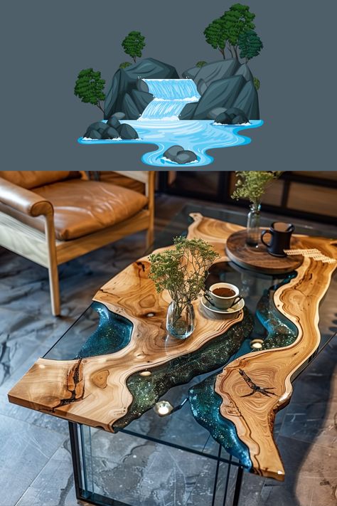 Dive into sophistication with epoxy river coffee tables! 🌊✨ Elevate your home decor with these stylish and stunning pieces. #EpoxyTables #InteriorDesign #RiverTables #HomeDecor #ModernLiving #ChicFurniture Epoxy Furniture, River Coffee Table, Coffee Table Stand, Resin Tables, Epoxy Coffee Table, Contemporary Loft, House Decor Modern, Epoxy Table, Resin Furniture