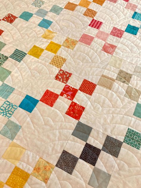 Making a Scrappy On Point Nine Patch Quilt – Monday Morning Designs Irish Chain Quilt, 9 Patch Quilt, Baby Patchwork Quilt, Nine Patch Quilt, Quilt Square Patterns, Scrap Quilt Patterns, Patchwork Quilt Patterns, Quilt Labels, Nine Patch