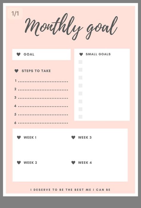 Monthly goals template Goal Planner Printable Free, Monthly Goal Planner, Free Goal Printables, Goal Sheet, Monthly Journal, Daily Planner Printables Free, Monthly Goal, Goal Planner Printable, To Do Planner