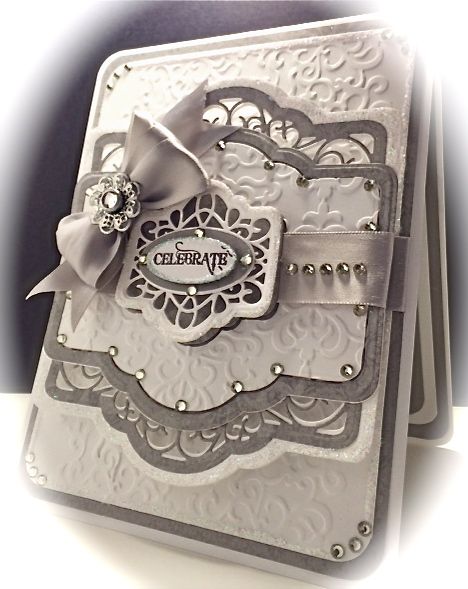 Embossing Cards, Sue Wilson Cards, White Cards, Sue Wilson, French Collection, Spellbinders Cards, Elegant Cards, Wedding Anniversary Cards, Heartfelt Creations