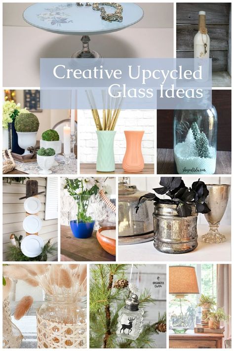 This end of year collection of thrift store projects will inspire you to change up some decor today. A collection of glass projects, plus 100 other ideas. #MyRepurposedLife #upcycle #repurpose #thriftstore via @repurposedlife Repurposed Vintage Glassware, Recycling Projects, Mercury Glass Diy, Repurposing Ideas, Using A Paint Sprayer, Thrift Store Decor, Upcycle Repurpose, Upcycle Decor, Smart Ideas