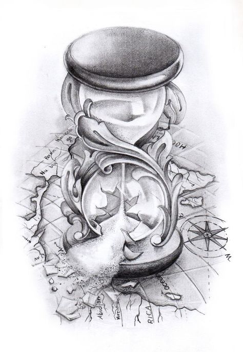 #CoolTattoos #TattooArt #InkMaster #TattooDesigns #InkedUp #TattooLovers #InkInspiration #TattooIdeas #CreativeInk #TattooStyle Hourglass Drawing, Underarm Tattoo, Skull Hand Tattoo, Hyper Realistic Tattoo, Watch Drawing, Hourglass Tattoo, Family Tattoo Designs, Irish Tattoos