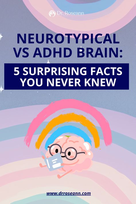 Explore the fascinating contrasts between a neurotypical or normal brain and an ADHD brain in our latest blog! Uncover 5 surprising facts you never knew about how these brains work differently. Dive into the details at www.drroseann.com today. Human Brain Facts, Neurodivergent Brain, Brain Size, Brain Mapping, Brain Images, Pet Scan, Brain Structure, Brain Facts, Brain Scan