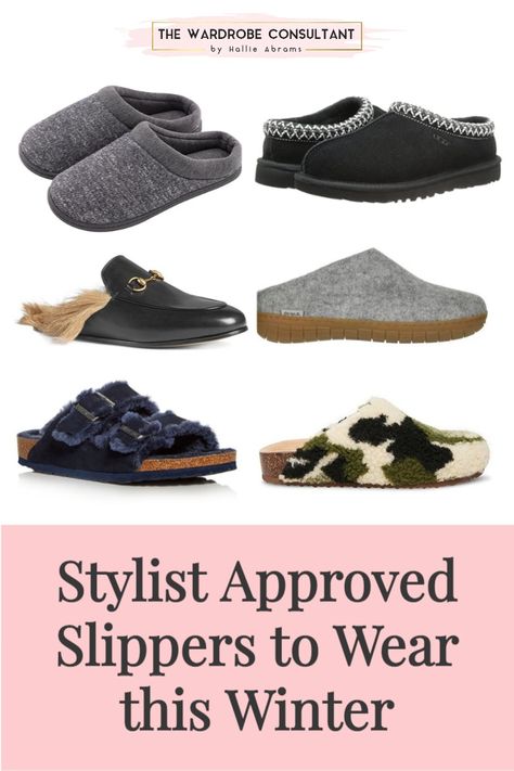 Stylist Approved Slippers to Wear this Winter - I only have 2 feet but there are a lot of cute slippers I’ve found – so maybe you’re in need of a slipper pick me up too.Here are some of the styles that are catching my eye. #slippers #winterstyle #winterfashion Cozy Winter Slippers, Slipper Outfit, Slippers Outfit, Classy Coat, Track Spikes, Pom Pom Slippers, Wardrobe Consultant, Comfy Slippers, Shoes Ideas