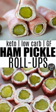 Ham And Pickle, Pickle Roll Ups, Ham Roll Ups, No Carb Snacks, Baking Powder Uses, Keto Recipes Dinner, Roll Ups, Low Carb Snacks, Low Carb Keto Recipes