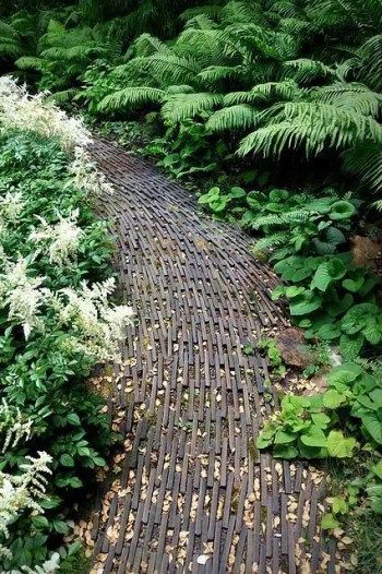 Garden Walkways, Hardscape Ideas, Woodland Path, Path Garden, Walking Path, Stone Ideas, Walkways Paths, Path Ideas, Brick Garden