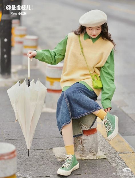 Fashion Layout, Artist Outfit, Quirky Fashion, Oversize Fashion, Easy Trendy Outfits, 가을 패션, Character Outfits, Fashion Poses, Japanese Fashion