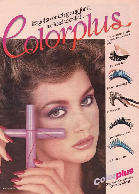 https://flic.kr/p/Jg9vv1 | Almay 1981 1980’s Makeup, 80s Hair And Makeup, 80’s Makeup, 1980s Makeup, Vintage Makeup Ads, 80s Makeup, Beauty Advertising, Makeup Ads, Makeup Icons