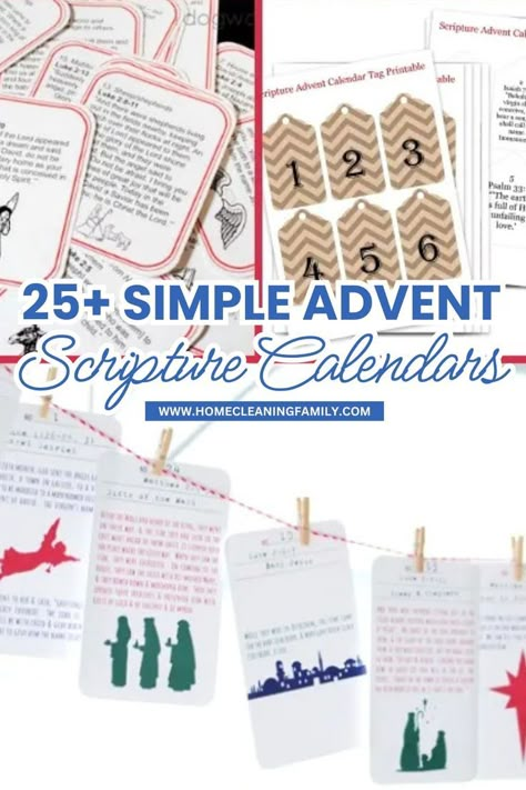 Create a meaningful Advent season with this DIY scripture calendar. Each day features a Bible verse, helping you reflect on the true meaning of Christmas. A simple yet powerful way to prepare spiritually for the holiday while engaging the whole family. Bible Verse Advent Calendar, Christmas Countdown Printable, Advent Scripture, Traditional Advent Calendar, Nativity Advent Calendar, Advent Calendar Ideas, Christmas Scripture, Advent Devotionals, Christmas Bible Verses