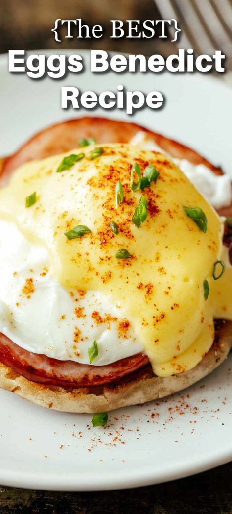 Easy Eggs Benedict Recipe, Easy Hollandaise, Easy Hollandaise Sauce, Easy Eggs Benedict, Benedict Recipe, Eggs Benedict Recipe, Egg Benedict, Boiled Egg Diet, Hollandaise Sauce