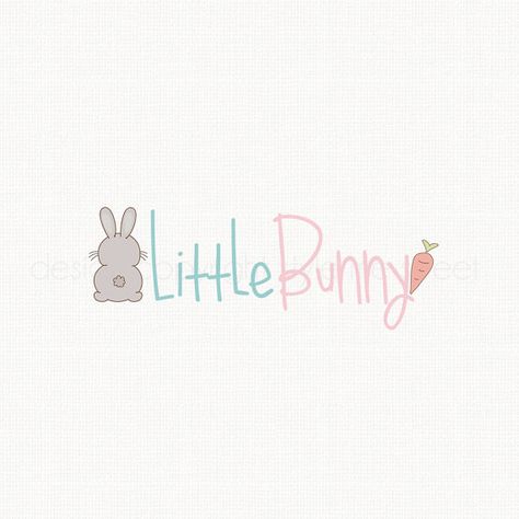 Kids Shop Name Ideas, Bunny Logo Design, Kids Boutique Ideas, Rabbit Logo Design, Baby Logo Branding, Kids Branding Design, Rabbit Logo, Baby Logo Design, Logo Design Photography