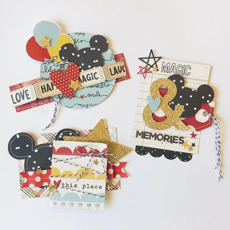 Disney Junk Journal Ideas, Disney Embellishments, Disney Mini Album, Disney Projects, Disney Project Life, Embellishments Diy, Scrapbook Embellishments Diy, Diy Embellishments, Scrapbook Disney