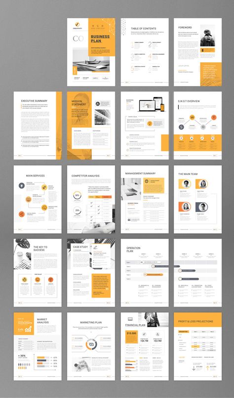 Business Plan Graphic Design, Business Proposal Brochure, Business Brochure Design Layout, Business Plan Template Design, Business Plan Design Layout, Business Booklet Design, Table Template Aesthetic, Business Document Design, Whitepaper Examples